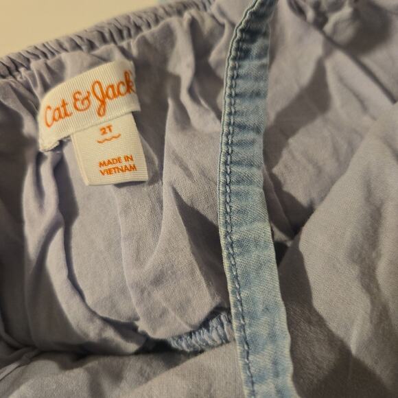 Cat & Jack Denim Romper Light Washed 2T - Picture 3 of 3